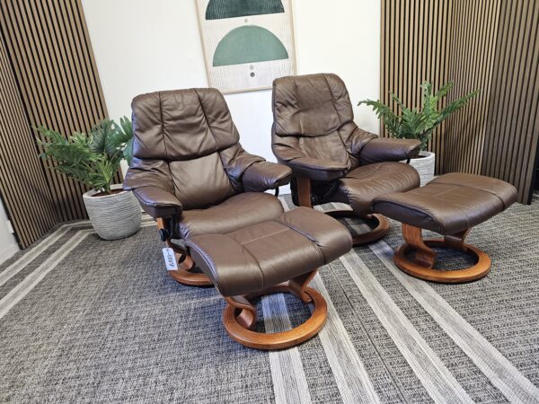2 stk. Stressless® Reno lenestol m/krakk fra Ekornes