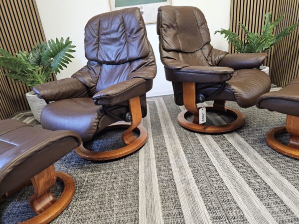 2 stk. Stressless® Reno lenestol m/krakk fra Ekornes