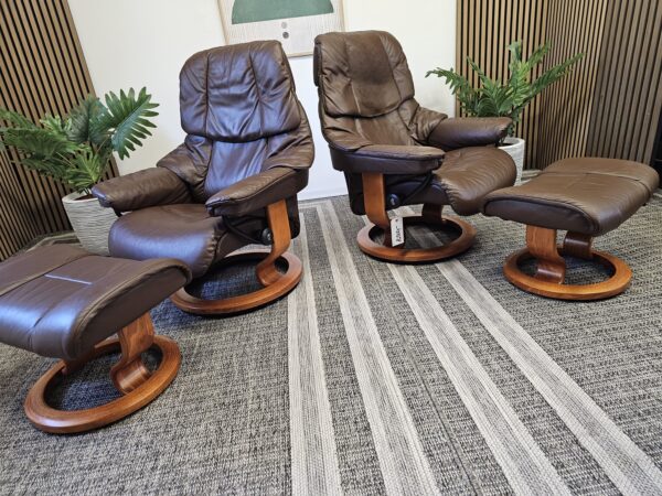 2 stk. Stressless® Reno lenestol m/krakk fra Ekornes