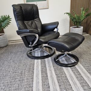 Stressless® Mayfair Signature lenestol med krakk - Bilde 3