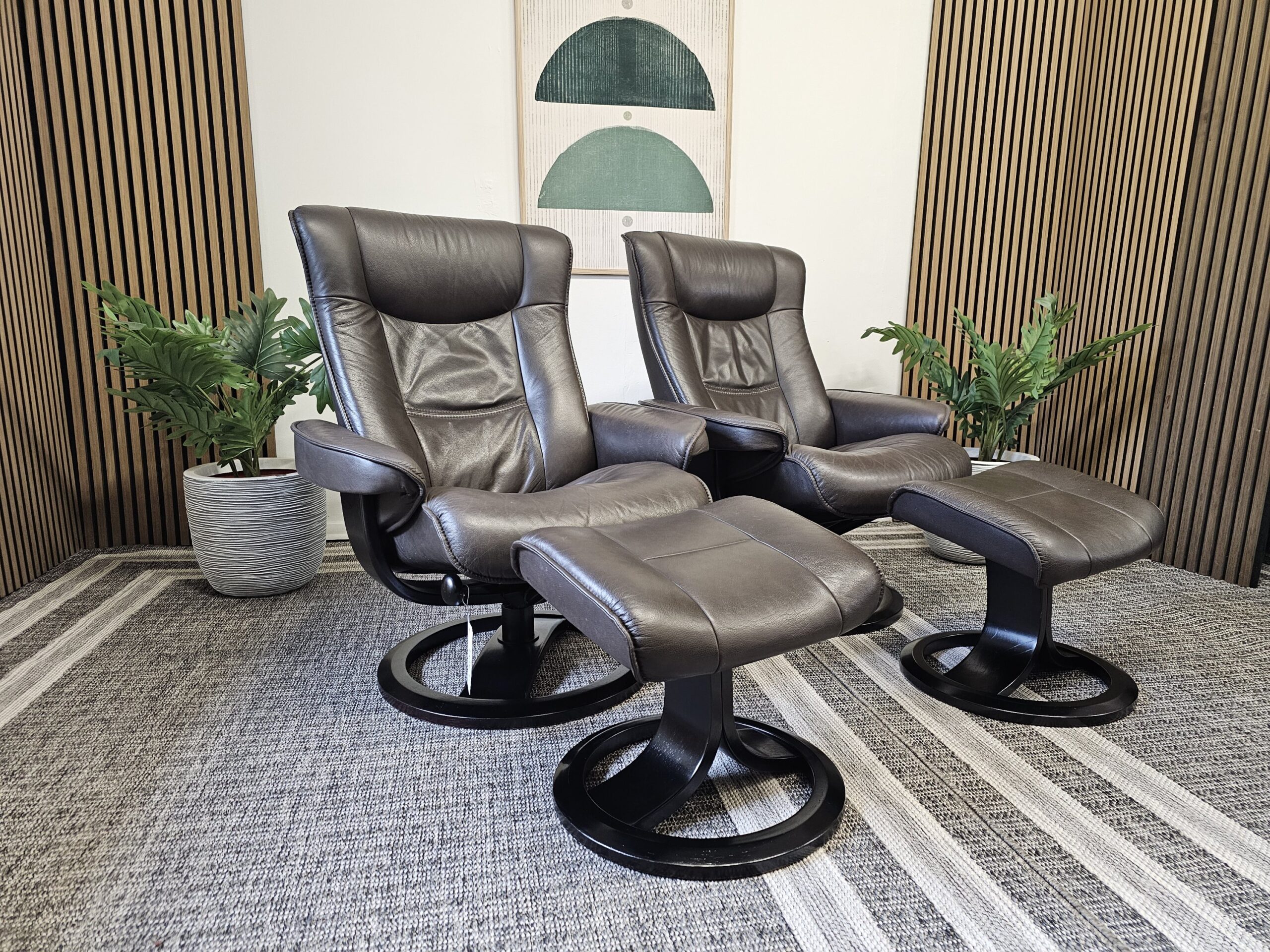 IMG lenestoler fra Ekornes med krakk- Pent brukt! - Bilde 2