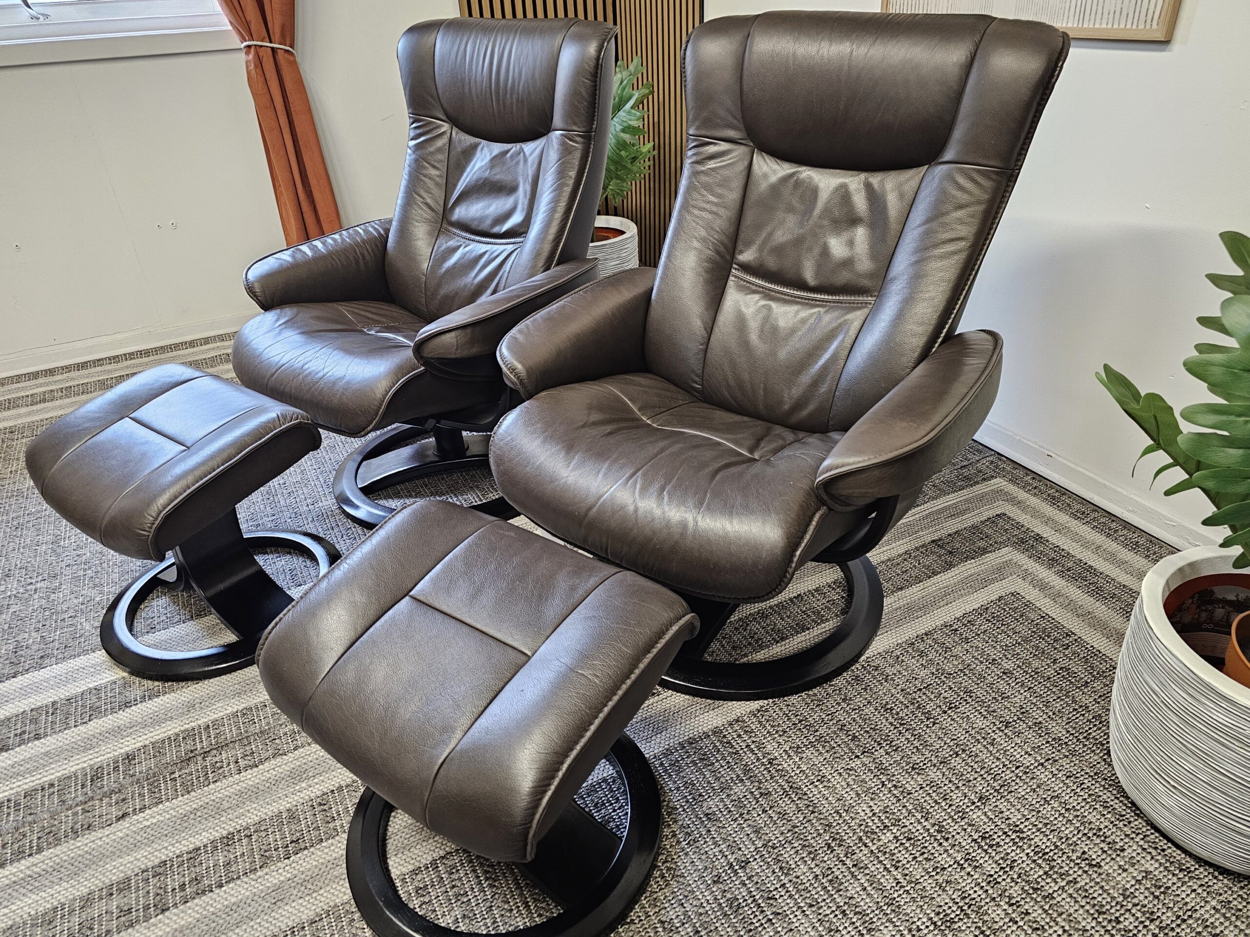 IMG lenestoler fra Ekornes med krakk- Pent brukt! - Bilde 6