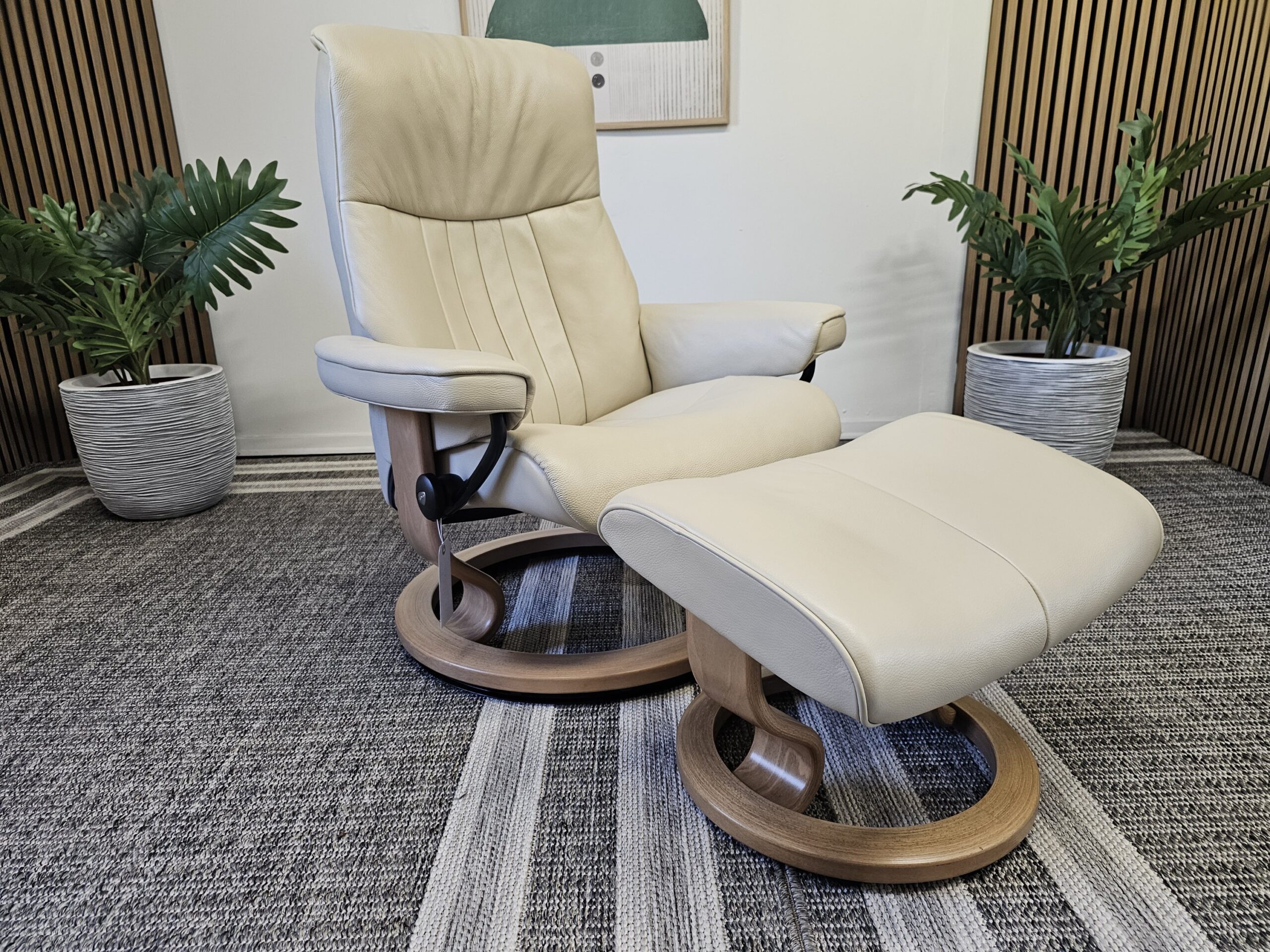 Stressless® Crown lenestol med krakk - Bilde 3