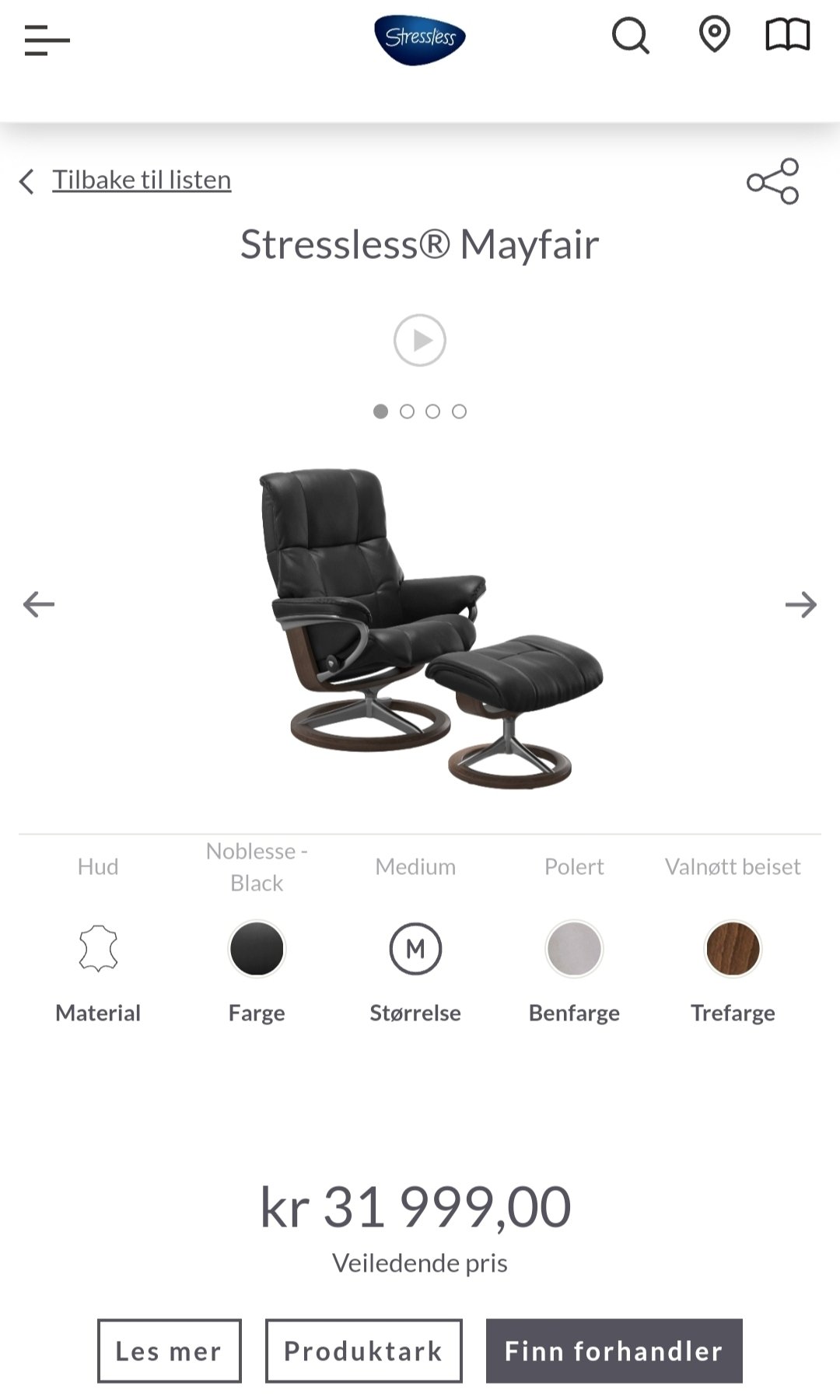 Stressless® Mayfair Signature lenestol m/krakk - Bilde 5