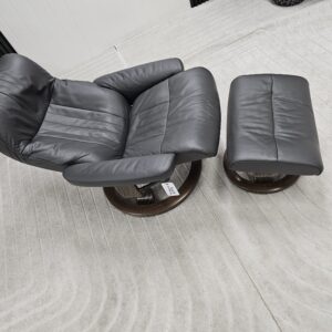 Stressless® Crown lenestol med krakk - Bilde 3