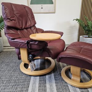 Stressless® Reno Medium med krakk + Stressless® Swing bord - Bilde 5
