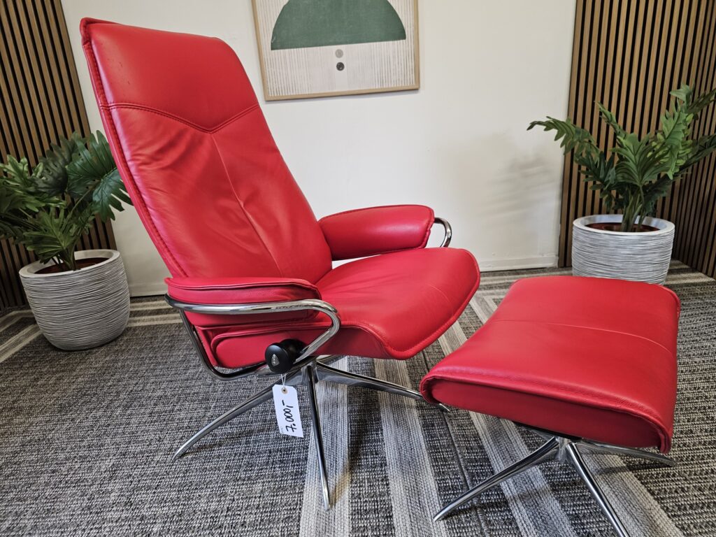 Stressless® City lenestol med krakk
