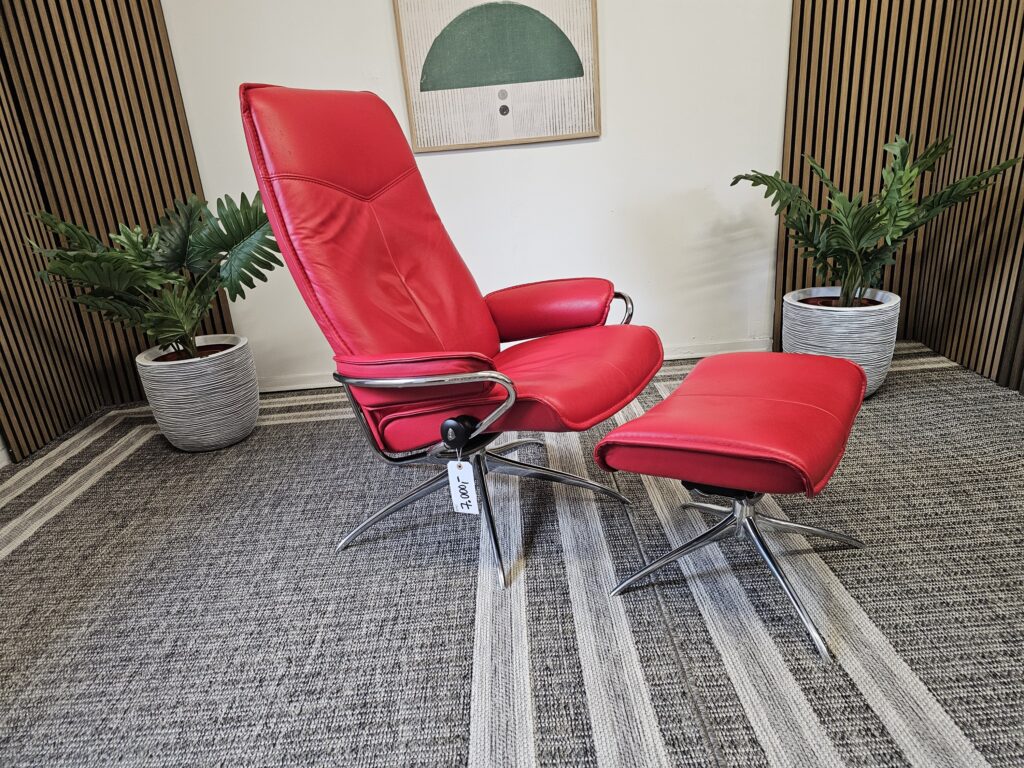 Stressless® City lenestol med krakk