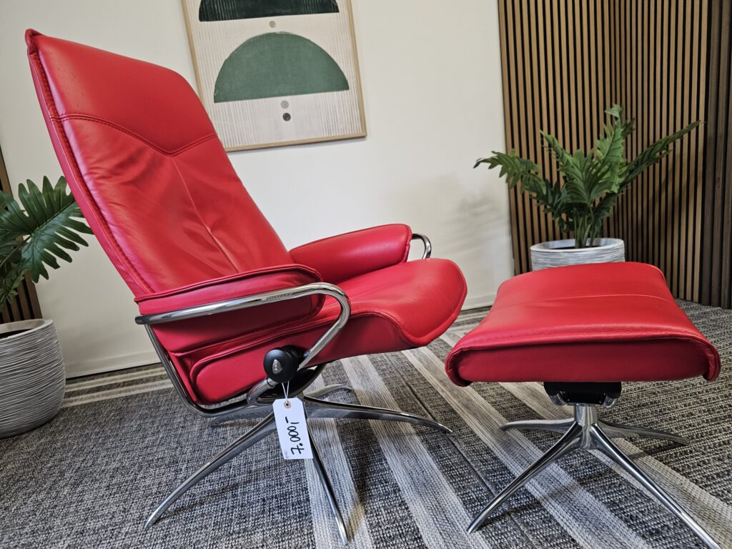 Stressless® City lenestol med krakk