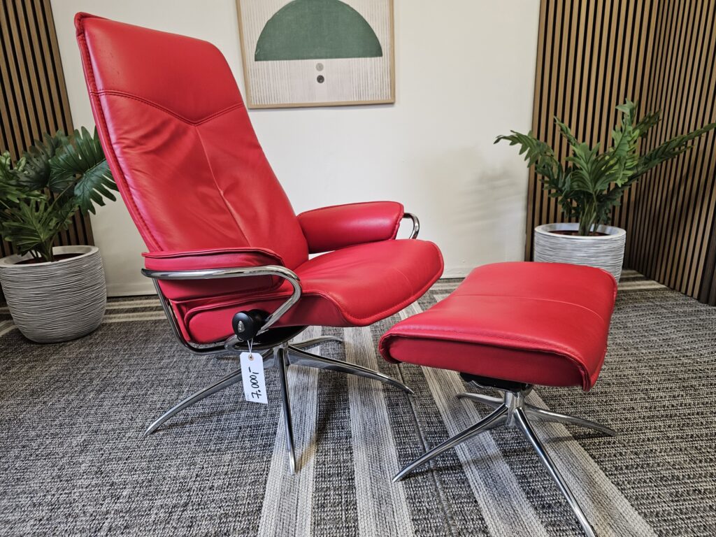 Stressless® City lenestol med krakk