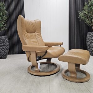 Stressless® Wing Medium lenestol med krakk - Bilde 3