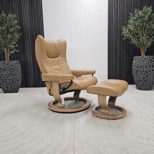 Stressless® Wing Medium lenestol med krakk - Bilde 9