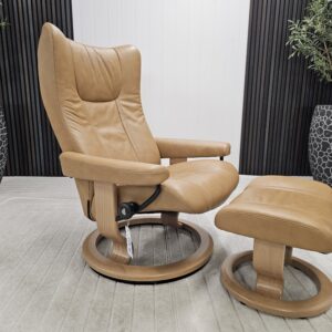 Stressless® Wing Medium lenestol med krakk - Bilde 6