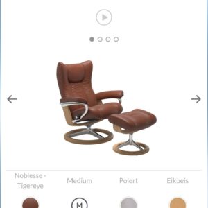 Stressless® Wing Medium lenestol med krakk - Bilde 15