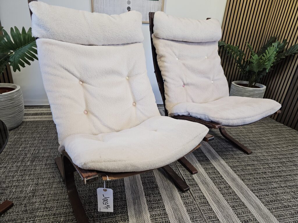 2 stk. Siesta høyrygg lenestoler