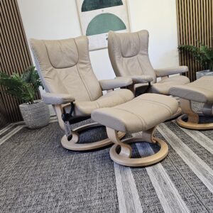 2 stk. Stressless Wing lenestoler med krakk fra Ekornes - Bilde 19