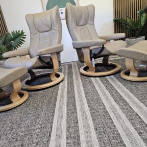2 stk. Stressless Wing lenestoler med krakk fra Ekornes - Bilde 6