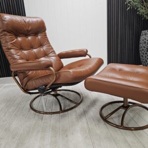 Ikonisk Stressless Original 1974 lenestol med krakk fra Ekornes
