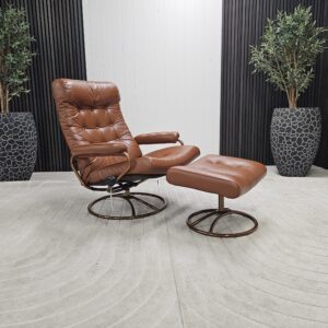 Ikonisk Stressless Original 1974 lenestol med krakk fra Ekornes - Bilde 3