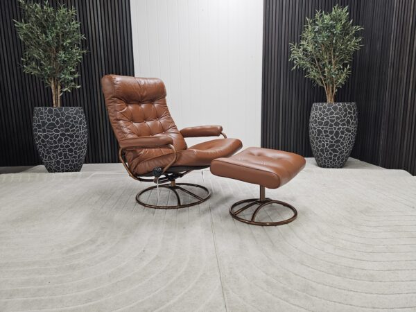 Ikonisk Stressless Original 1974 lenestol med krakk fra Ekornes
