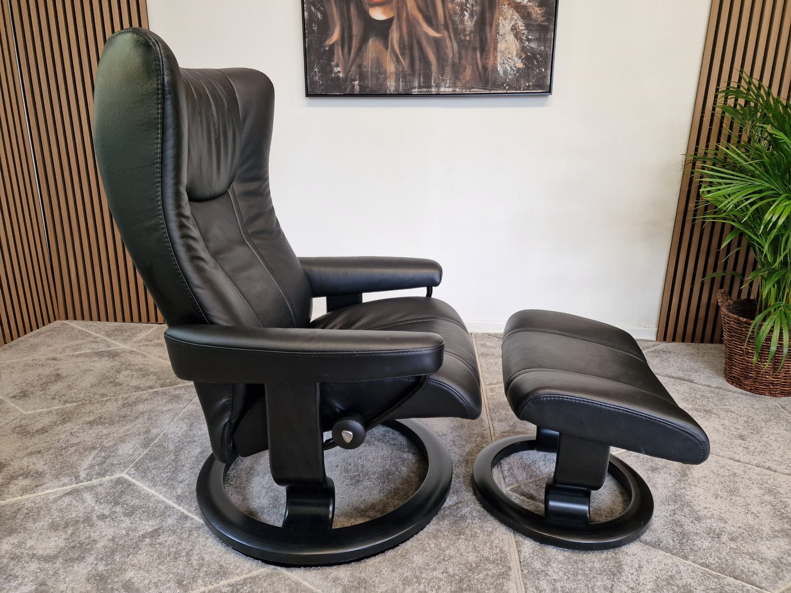 Stressless® Wing lenestol med krakk - Bilde 5