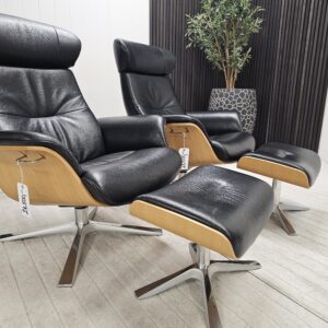 2 stk. Conform Timeout lenestoler med krakk