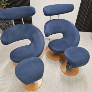 2 stk. Variér Peel lenestoler med krakk - Bilde 2
