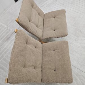 2 stk. Siesta Classic lenestoler i Teddy-stoff og eik - Bilde 11