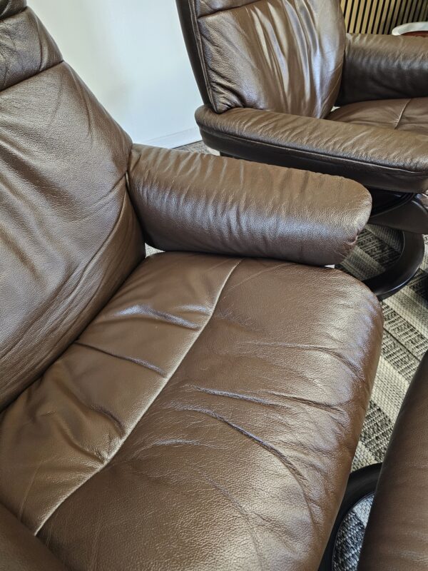 2 stk. Stressless Classic lenestoler med krakk