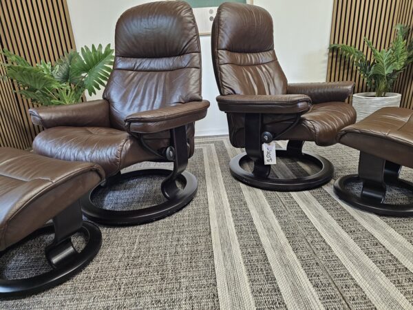 2 stk. Stressless Classic lenestoler med krakk