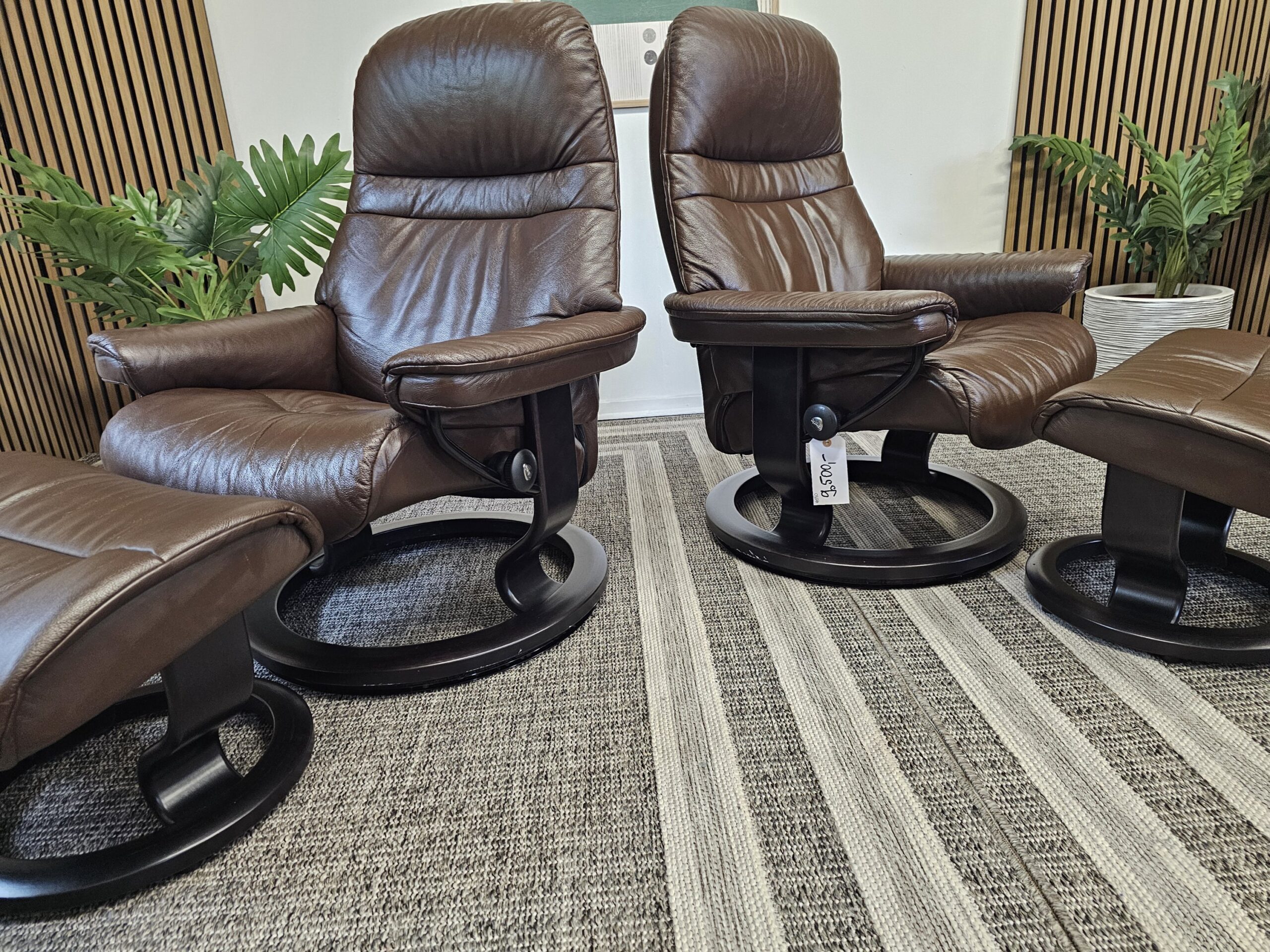 2 stk. Stressless Classic lenestoler med krakk - Bilde 2