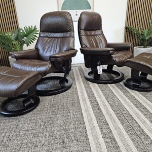 2 stk. Stressless Classic lenestoler med krakk - Bilde 3