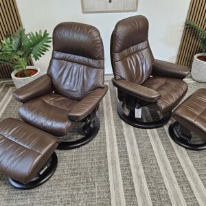 2 stk. Stressless Classic lenestoler med krakk - Bilde 6