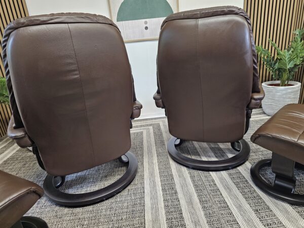 2 stk. Stressless Classic lenestoler med krakk