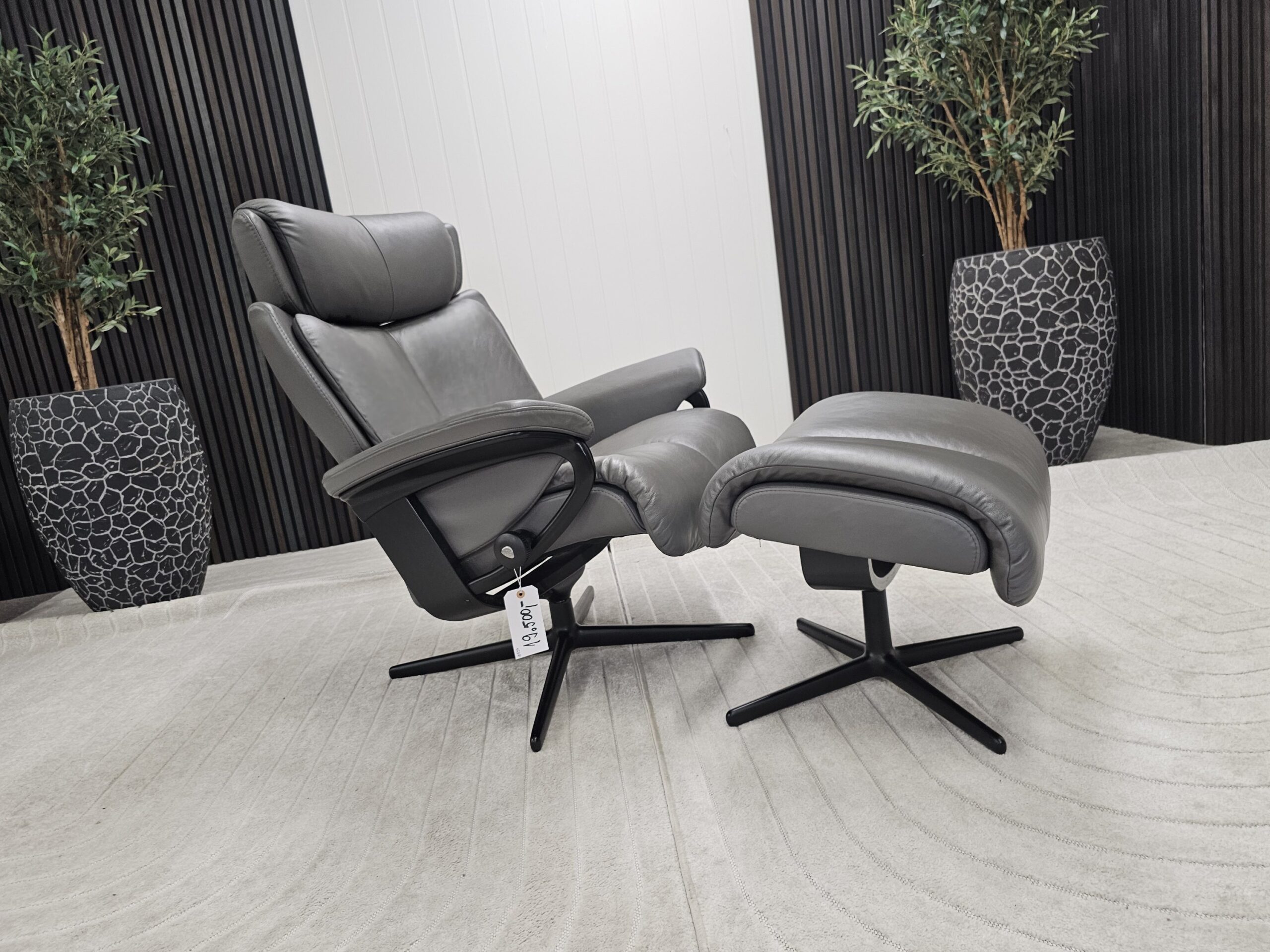 Stressless® Magic Cross lenestol med krakk - Bilde 2