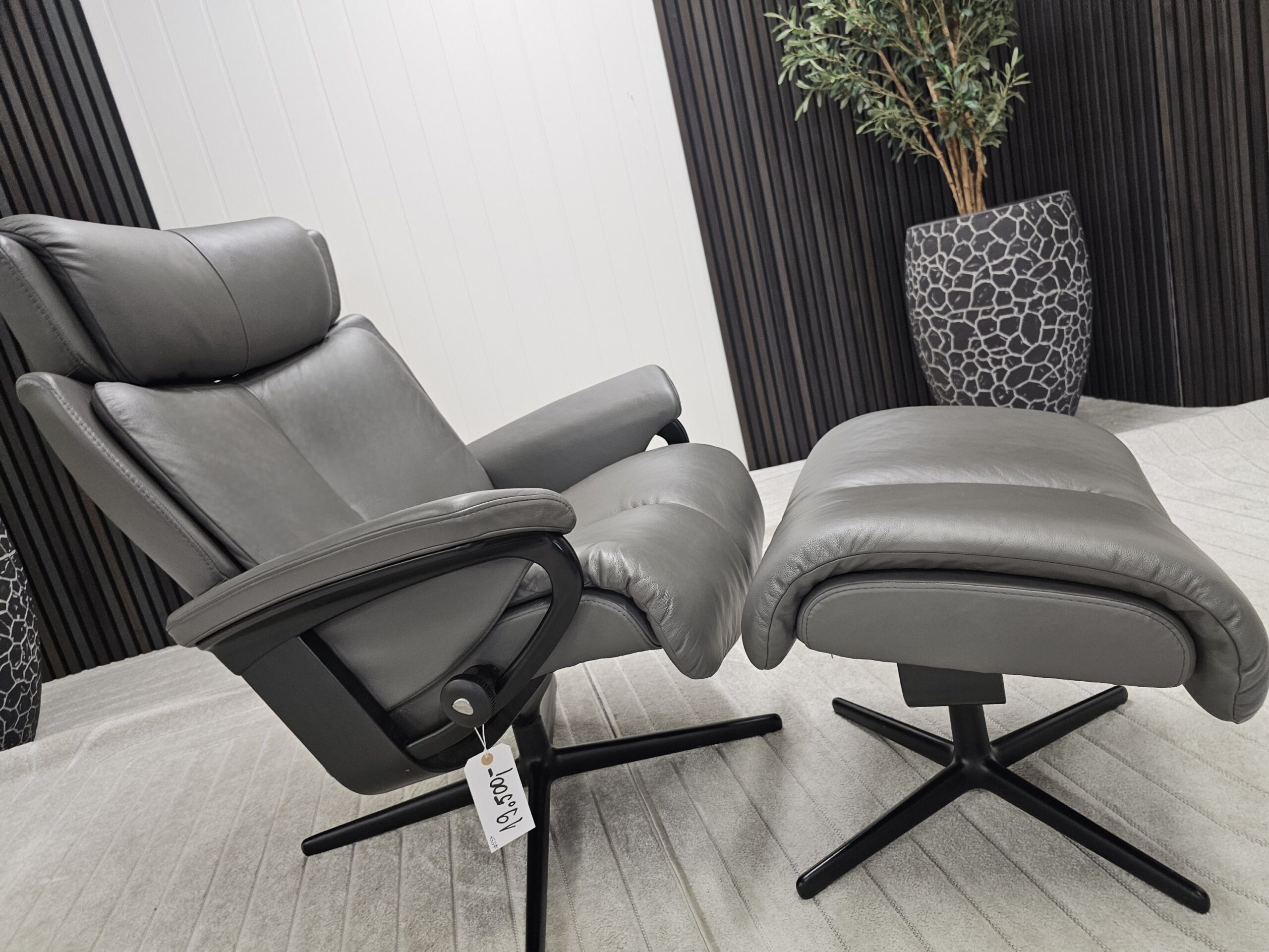 Stressless® Magic Cross lenestol med krakk - Bilde 3
