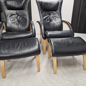 2 stk. Brunstad Delta Legend lenestoler med 2 krakker - Bilde 9