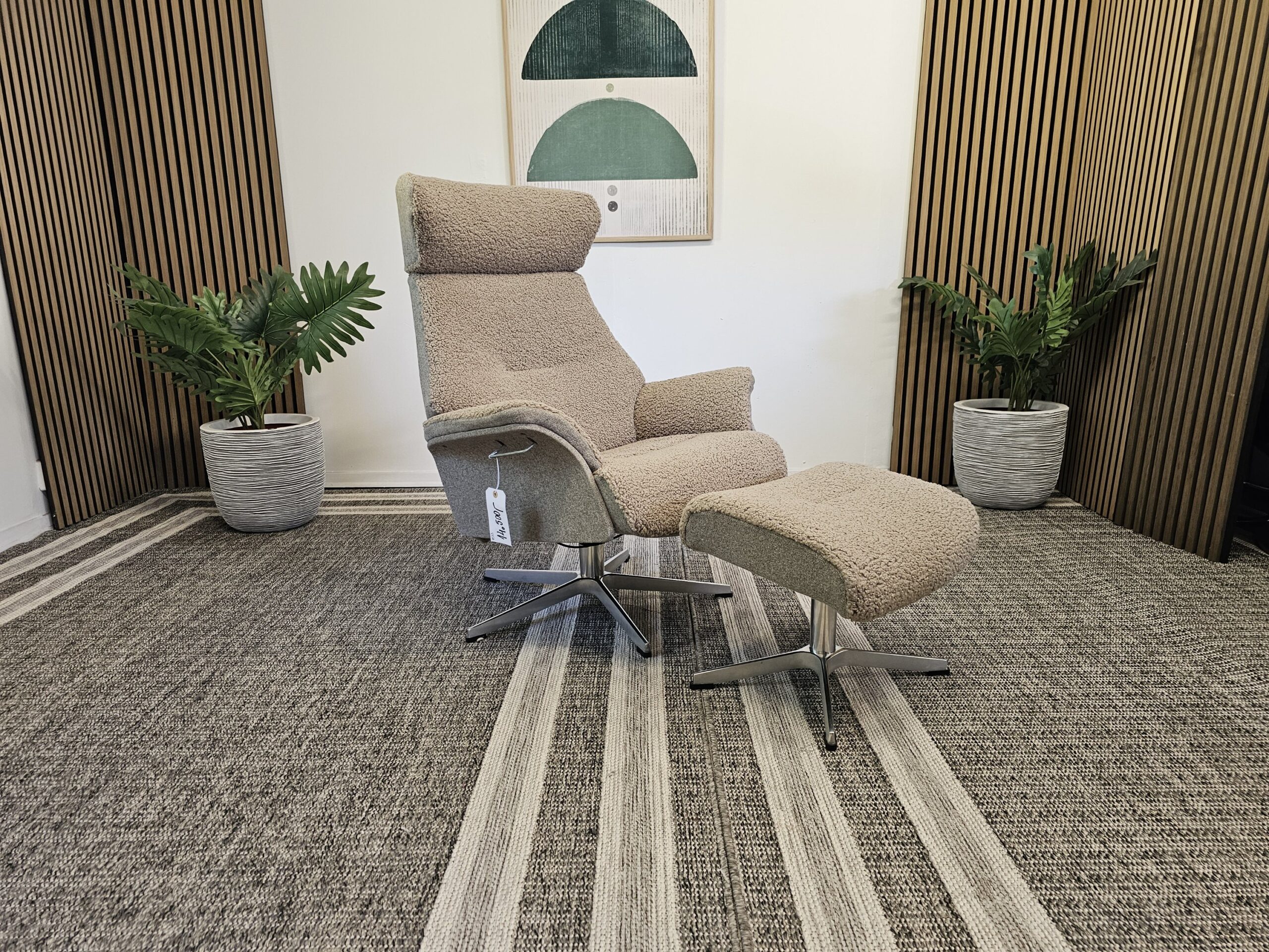 Conform Air lenestol med krakk- Sahara fåreskinn - Bilde 3