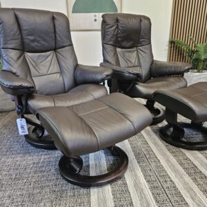 2 stk. Stressless Mayfair lenestoler med krakk