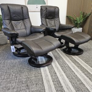 2 stk. Stressless Mayfair lenestoler med krakk - Bilde 11