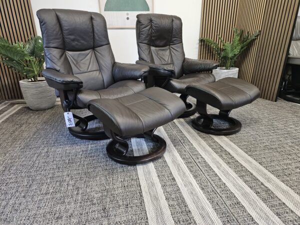 2 stk. Stressless Mayfair lenestoler med krakk