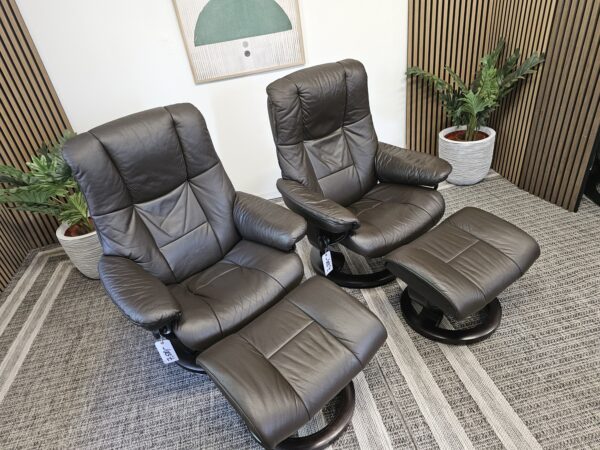 2 stk. Stressless Mayfair lenestoler med krakk