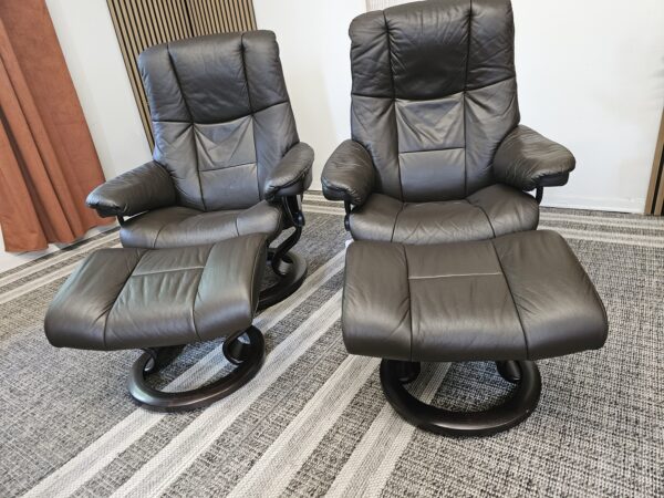 2 stk. Stressless Mayfair lenestoler med krakk