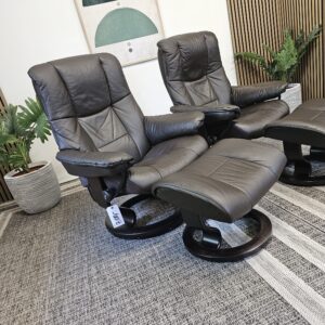 2 stk. Stressless Mayfair lenestoler med krakk - Bilde 8