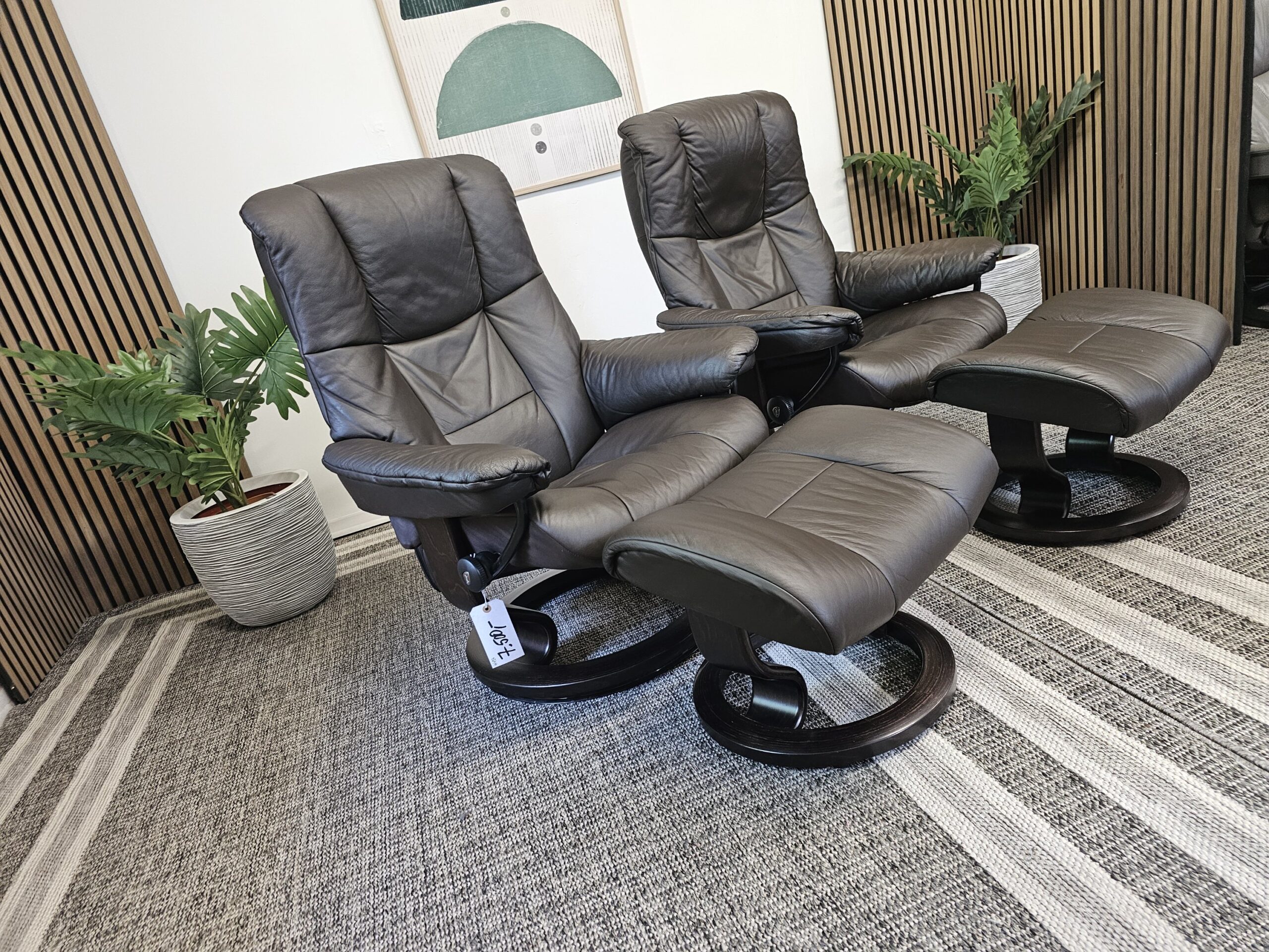 2 stk. Stressless Mayfair lenestoler med krakk - Bilde 8