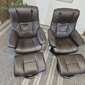 2 stk. Stressless Mayfair lenestoler med krakk - Bilde 3