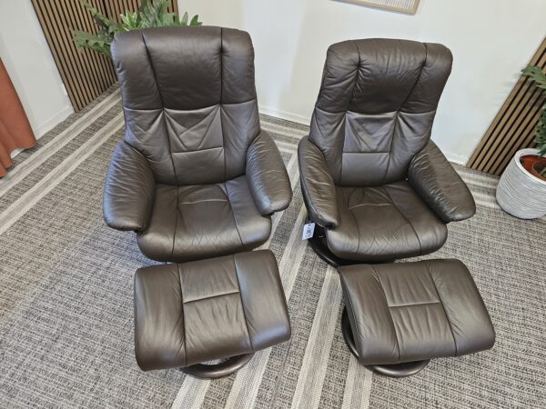 2 stk. Stressless Mayfair lenestoler med krakk