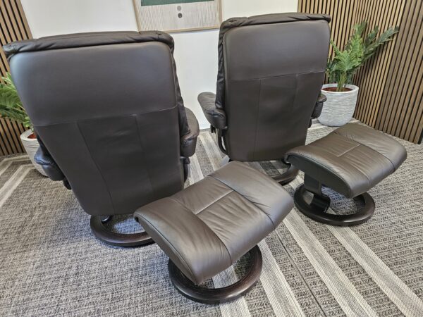 2 stk. Stressless Mayfair lenestoler med krakk