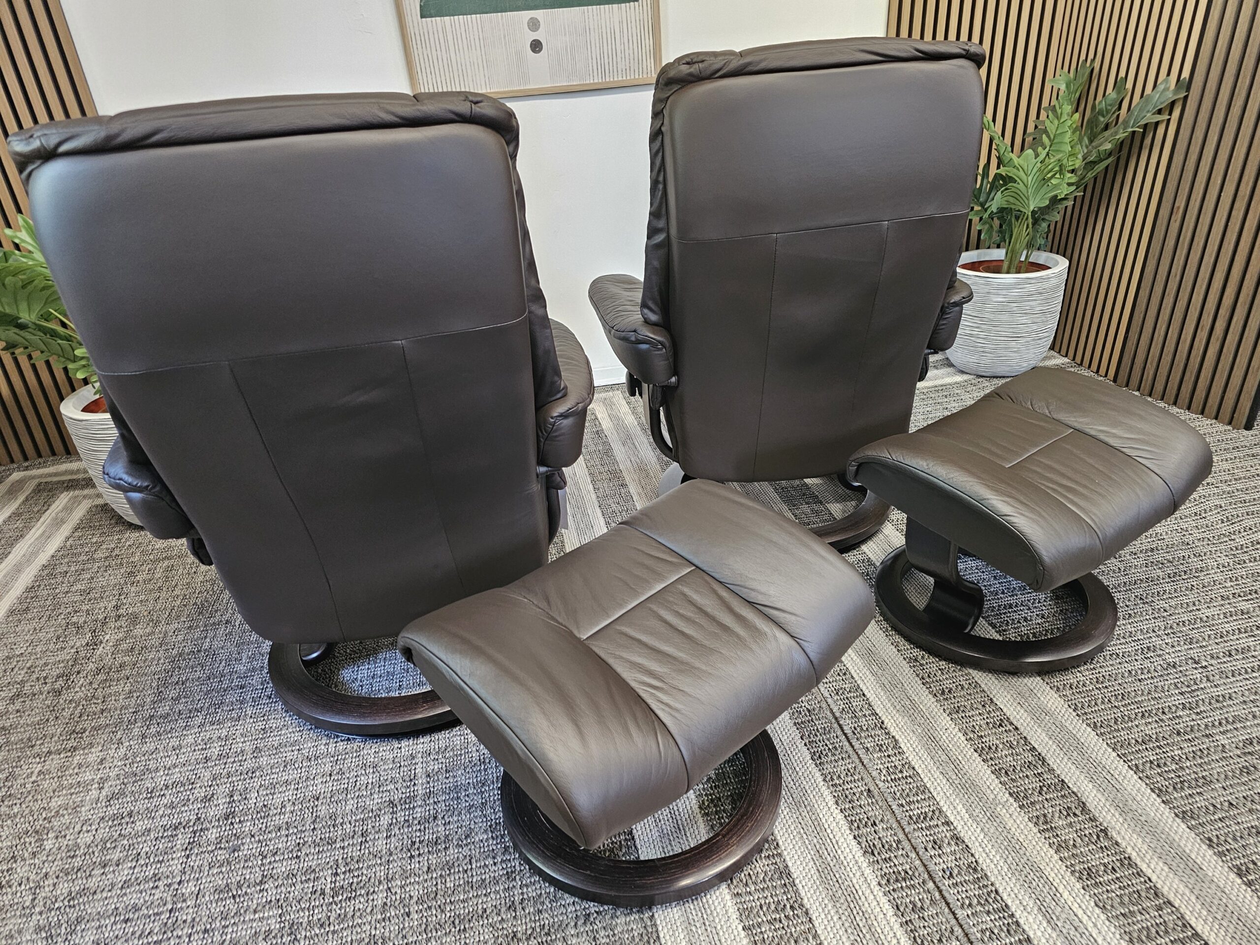 2 stk. Stressless Mayfair lenestoler med krakk - Bilde 5