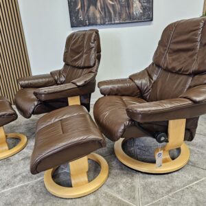 2 stk. Stressless® Reno Classic lenestoler med krakk - Bilde 8